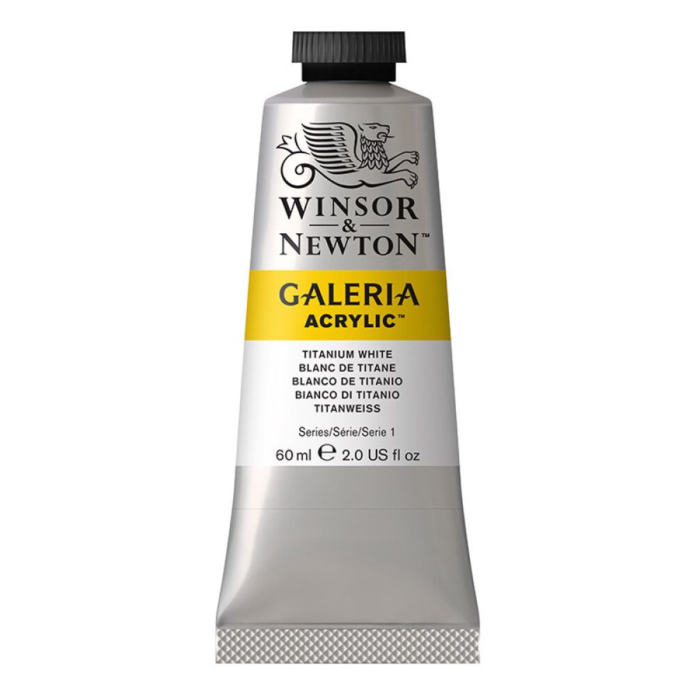 AKRYLFARGE WINSOR & NEWTON GALERIA TITAN HVIT 644 60ML