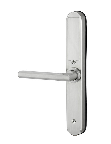 Paire de poignées connectées Intelock Room hôtel, pour porte d'hôtel, argent - INTELOCK