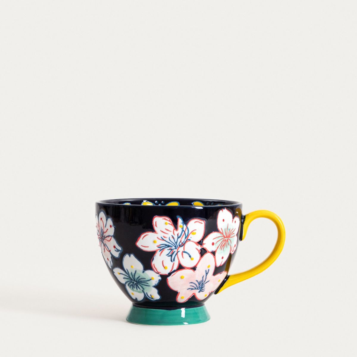 Kubek SALVA ręcznie malowany granatowy 0.4 l