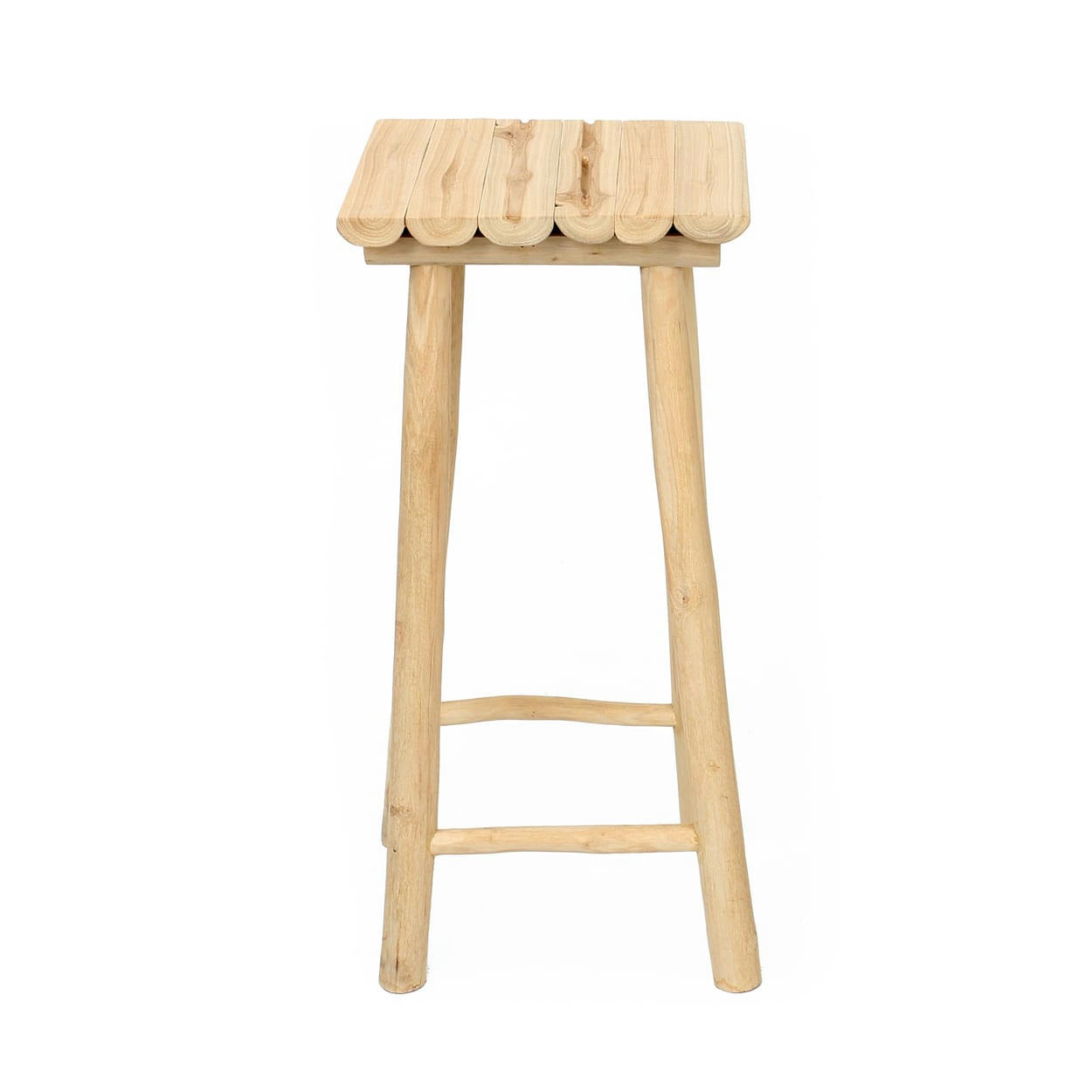 ISLAND - Tabouret de bar en bois de teck naturel