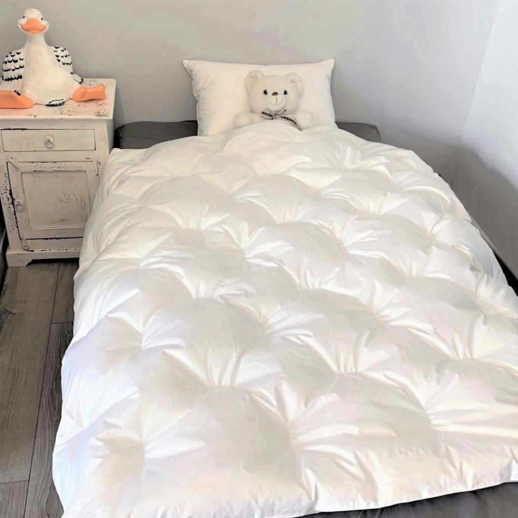 ENFANT - Couette naturelle durable en duvet et coton bio 140x150 cm