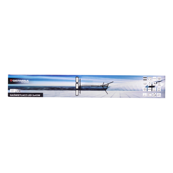 Naświetlacz LED Germina 3x45W na statywie IP65 z kablem spiralnym 1szt.