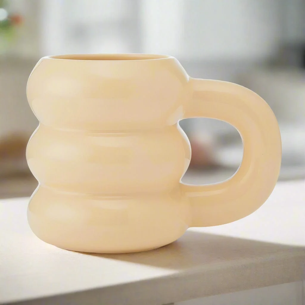 Yellow Rounded Cloud Mug