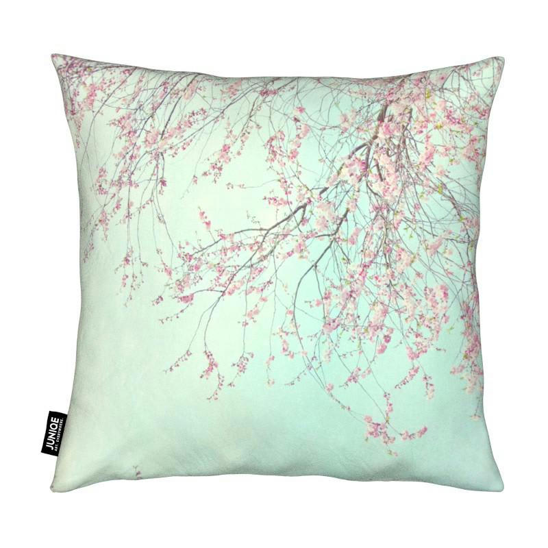 DAY DREAMER - Coussin en microfibre en rose & turquoise 40x40