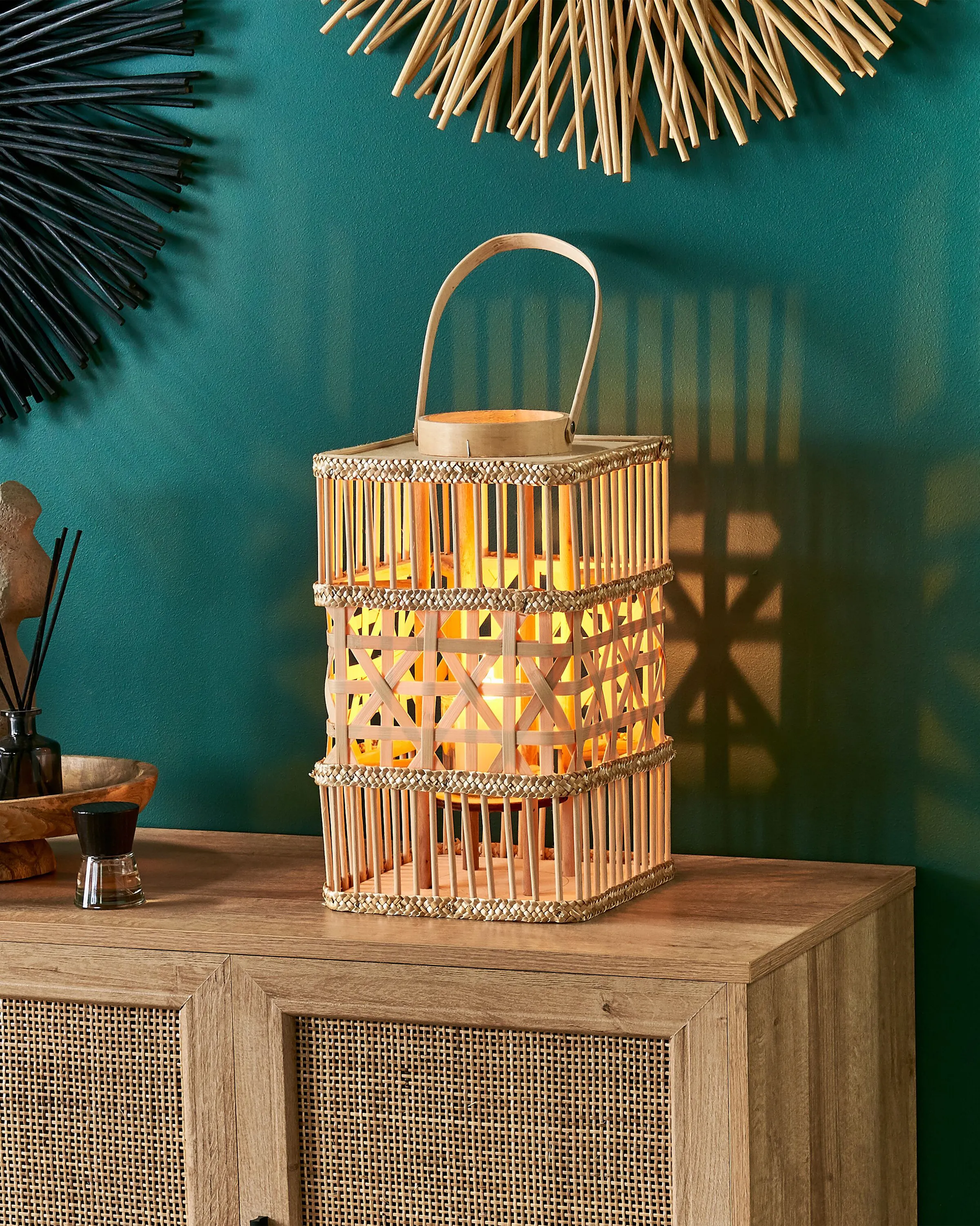 Lantern LUMBIS Bamboo 54 cm Natural
