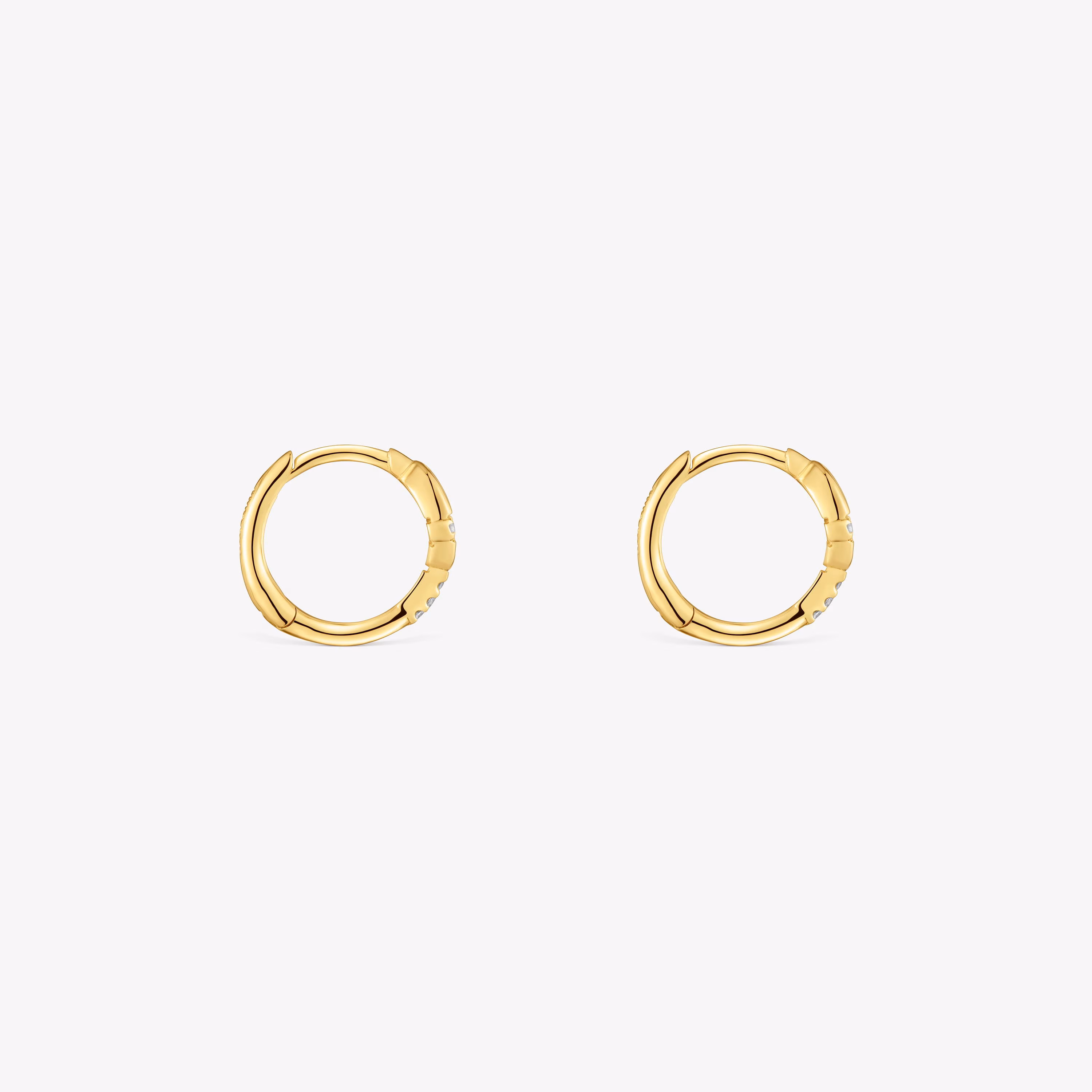 Pendientes de aro con oro 14 kt y diamantes TOUS MANIFESTO