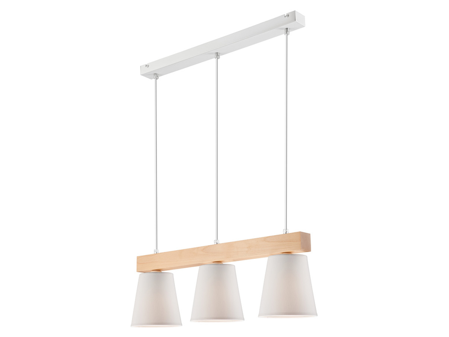 Lampa wisząca Enrico3-punktowa stalowa biała