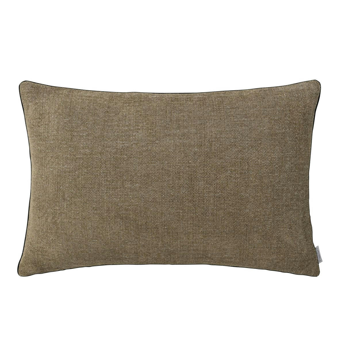 VOLTAIRE - Housse de coussin en lin et velour perle 40x60