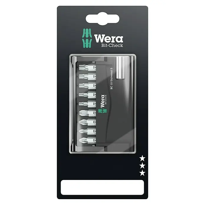 BITSSETT WERA UNIVERSAL 10 DELER