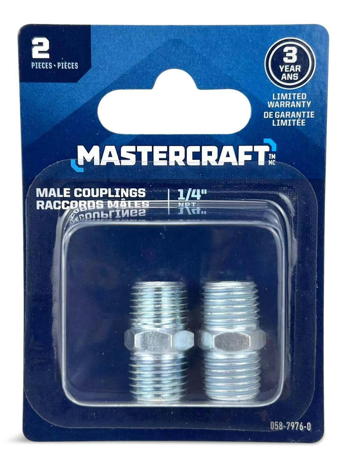 Mastercraft Male Air Hose Connector, 1/4-in NPT