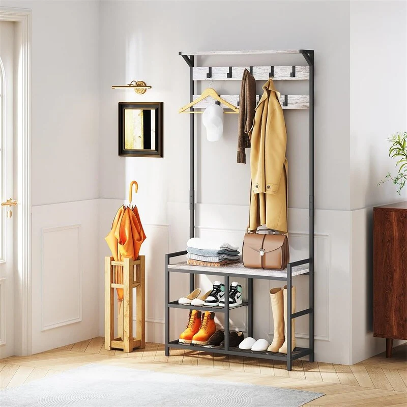 Coat Rack Shoe Bench