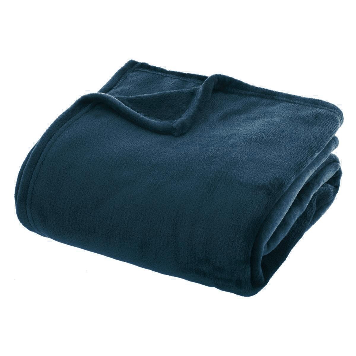 Flannel plaid Aegean Blue, 180x230 cm