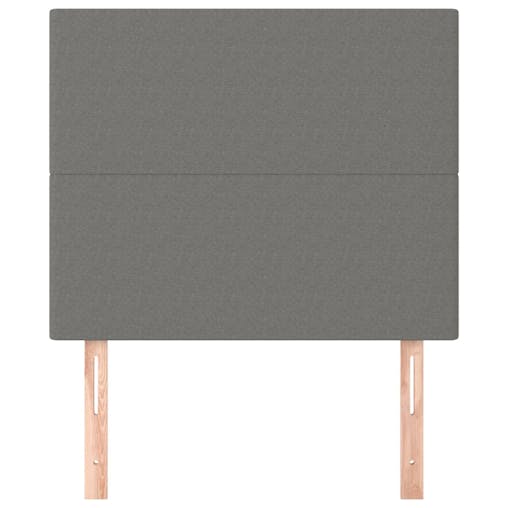 NNEVL Headboards 2 pcs Dark Grey 80x5x78/88 cm Fabric