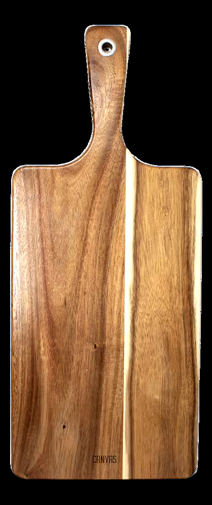 CANVAS Long Acacia Wood Serving Paddle with Handle, 17.5-in