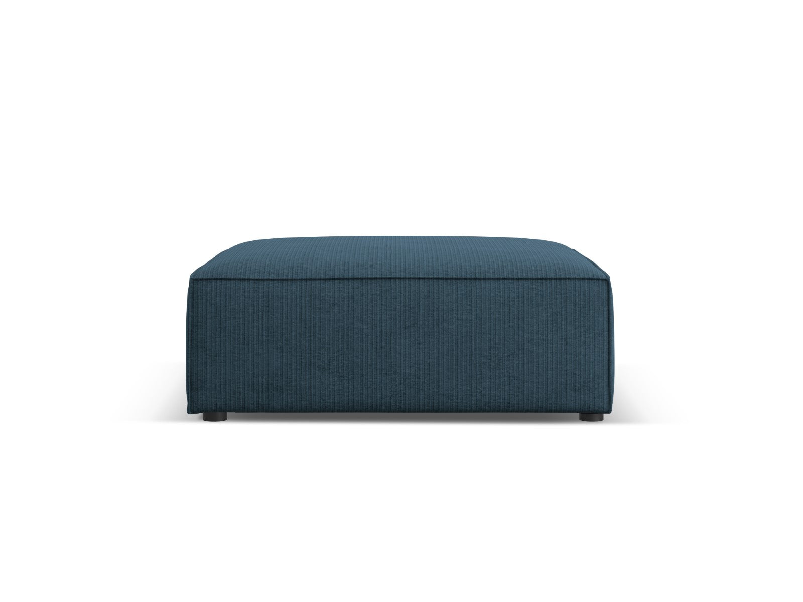 Cosmopolitan Design Poef Arendal chenille met ribbeleffect, marineblauw - 80x102x40cm