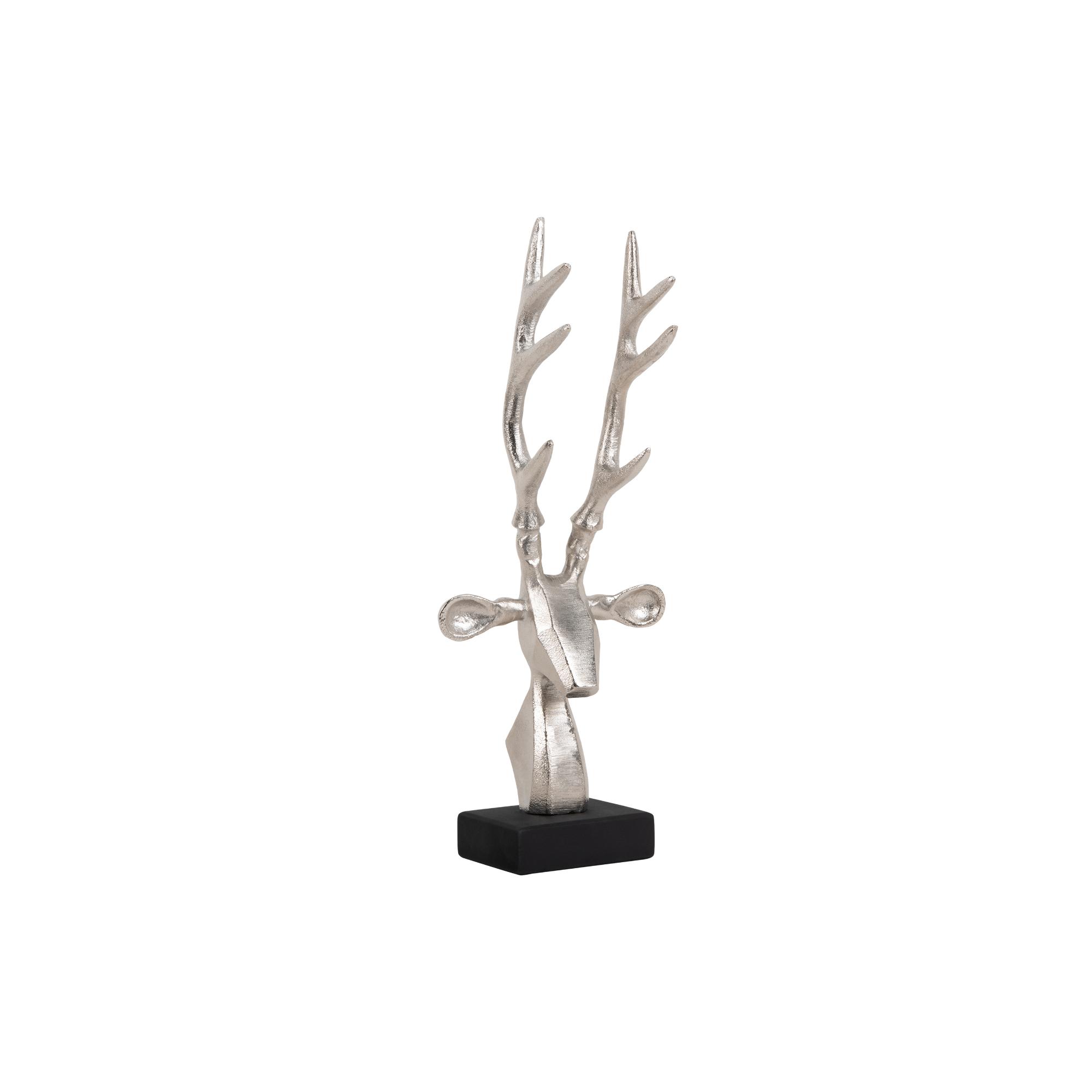 Present Time ornament Reindeer Head - zilver - 14.5x6.5x34cm