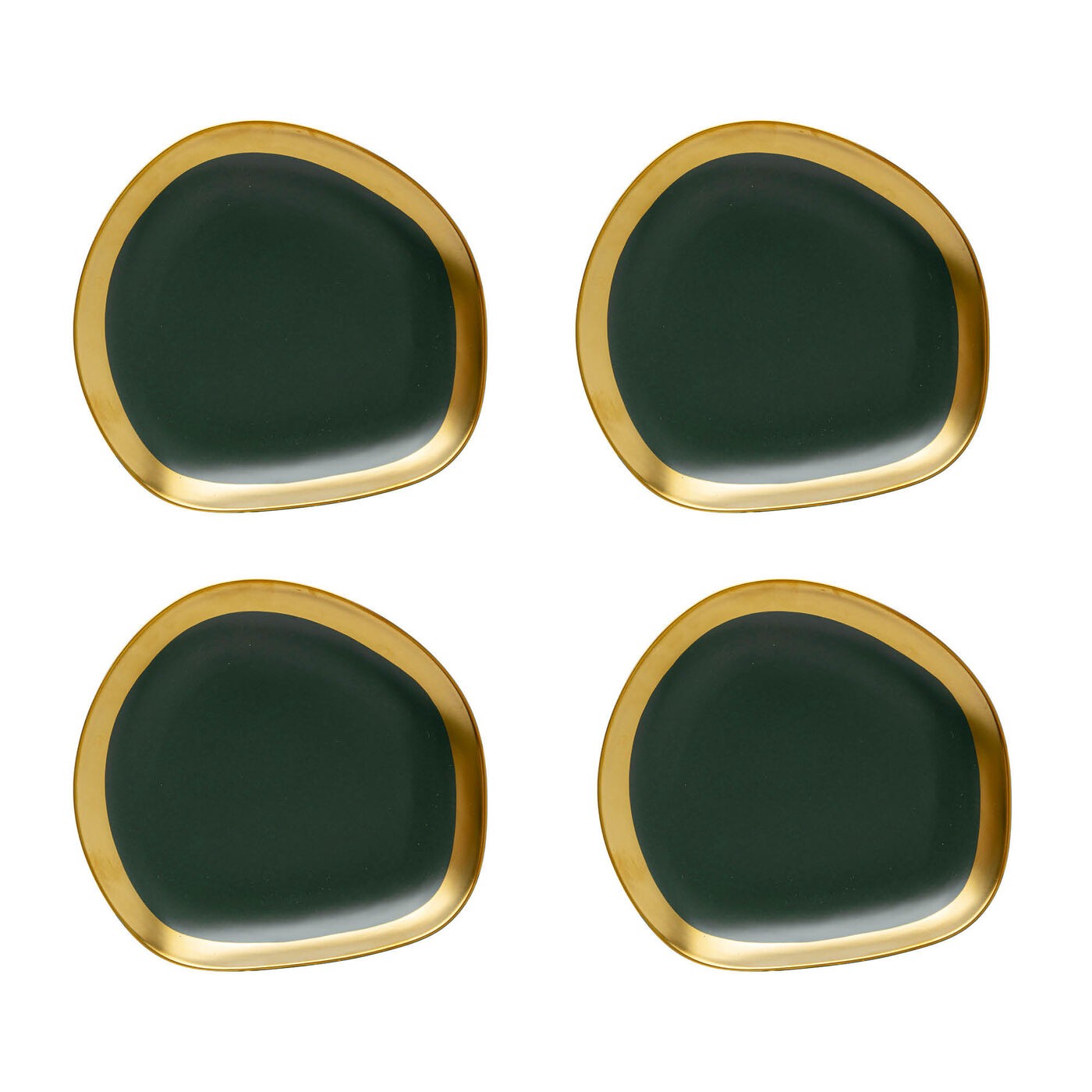 Kare Design Borden Vibrations Ø21cm groen (4/Set)