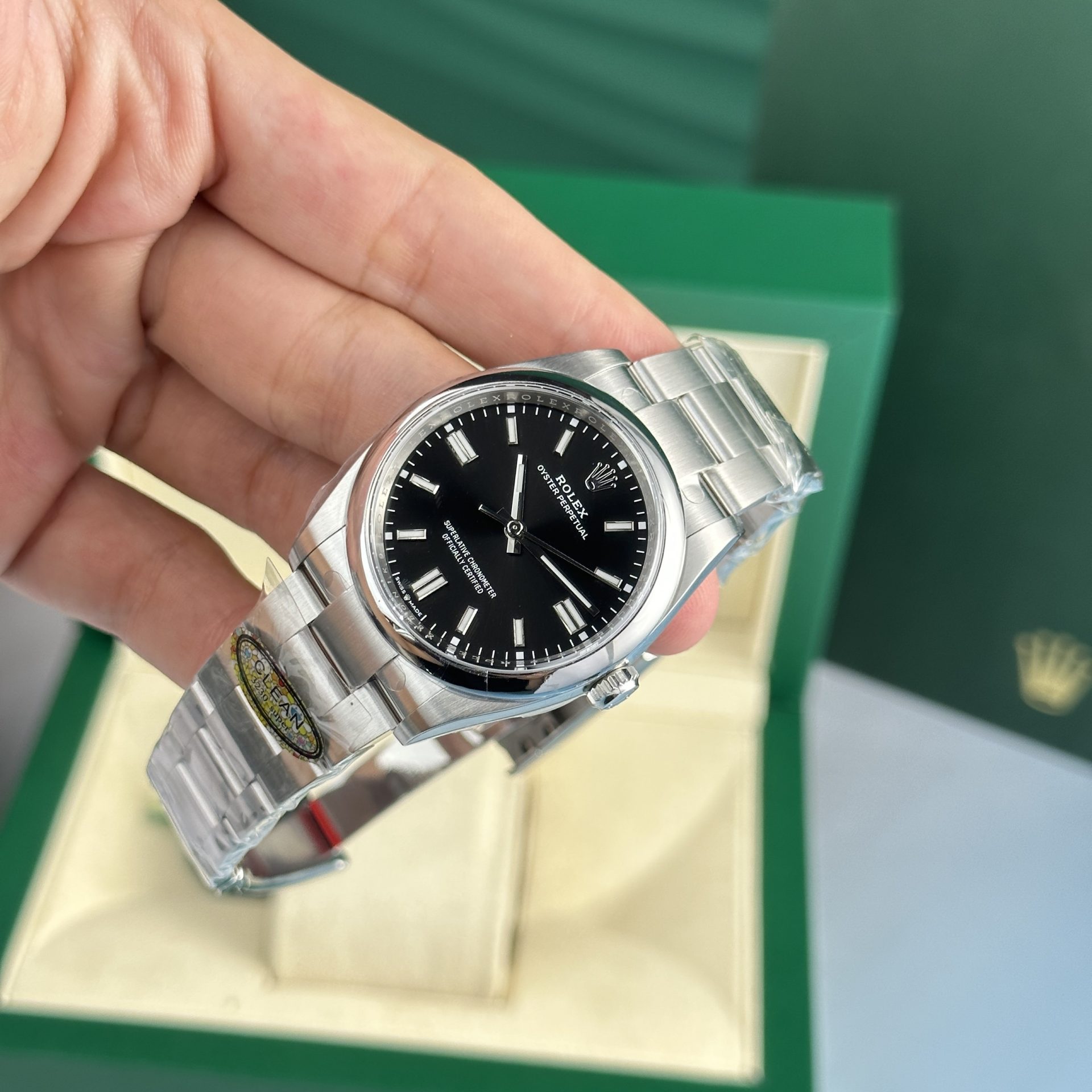 Rolex Oyster Perpetual 126000 904L Steel Black Dial 36mm Oyster Super Clone