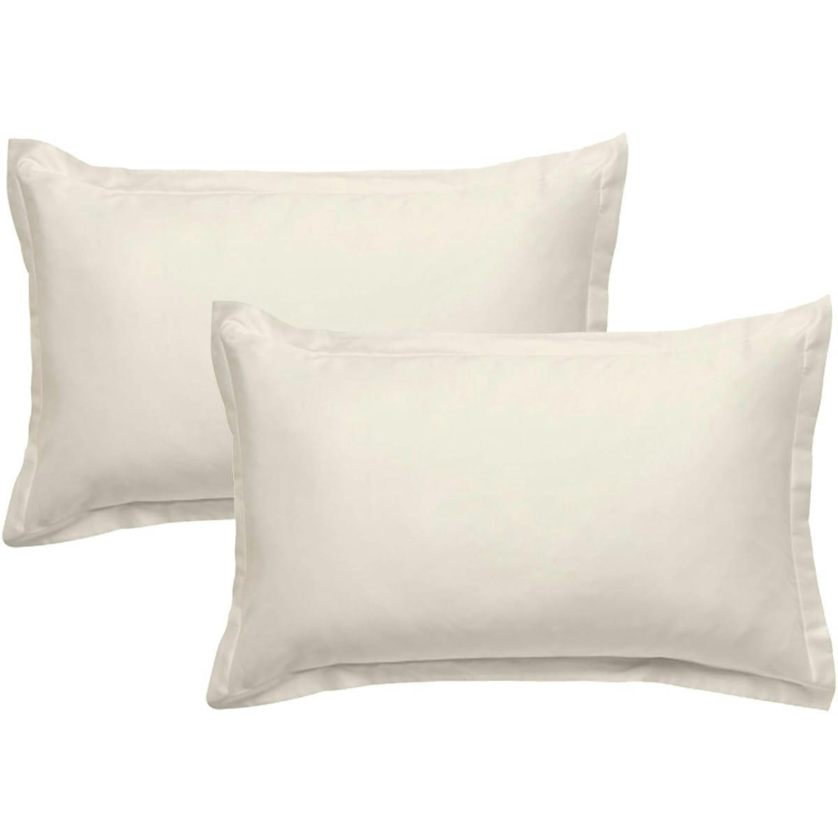 COTON UNIS - Lot de 2 taies d
