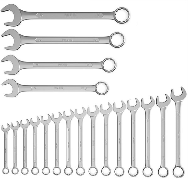 Jeu de 19 cles mixtes en acier chrome vanadium- FAMEX 10349-19