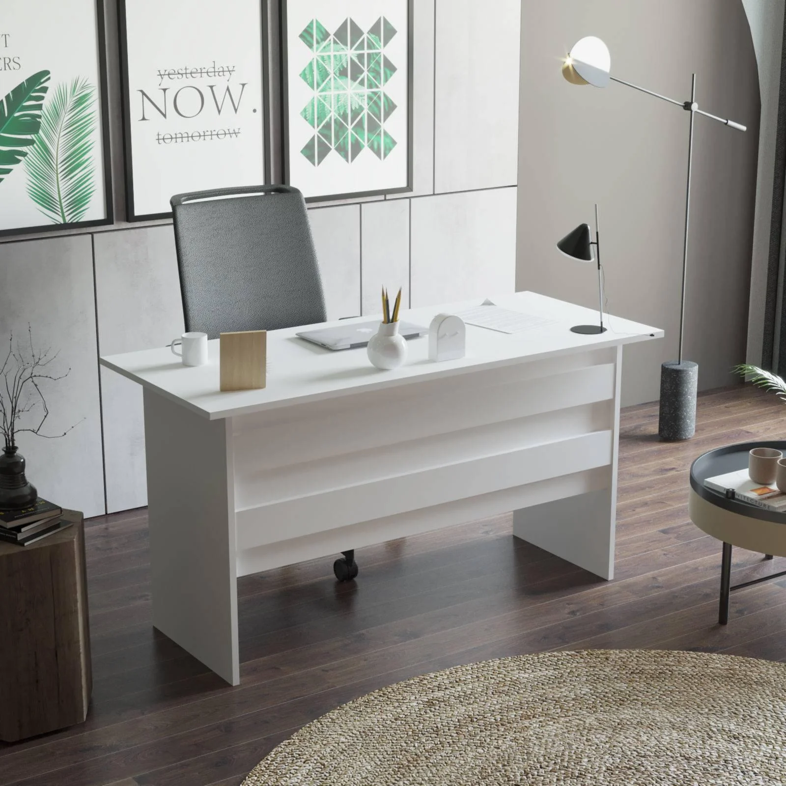 Set van bureau met bijzettafel en ladekastje Chip