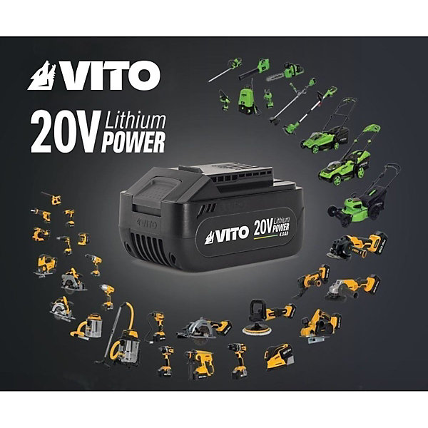 Pack 2 Batteries Lithium 20V 4.0Ah   Chargeur double Gamme sans fil LI VITO