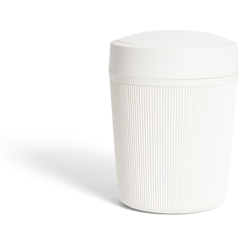 Poubelle de salle de bain grise ou beige Ø18,5xH25cm