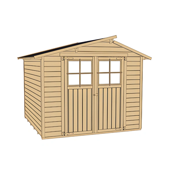 Gartenhaus »323 Gr.2«, Holz, BxHxT: 290 x 221 x 194 cm (Außenmaße inkl. Dachüberstand)