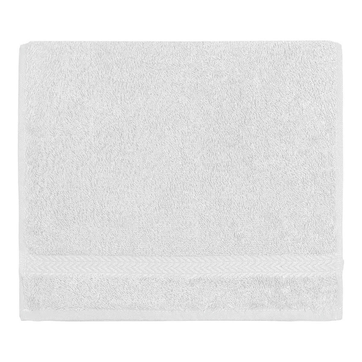 LUXURY - Lot de 3 serviettes invité 550gr/m²  blanc 30x50 cm