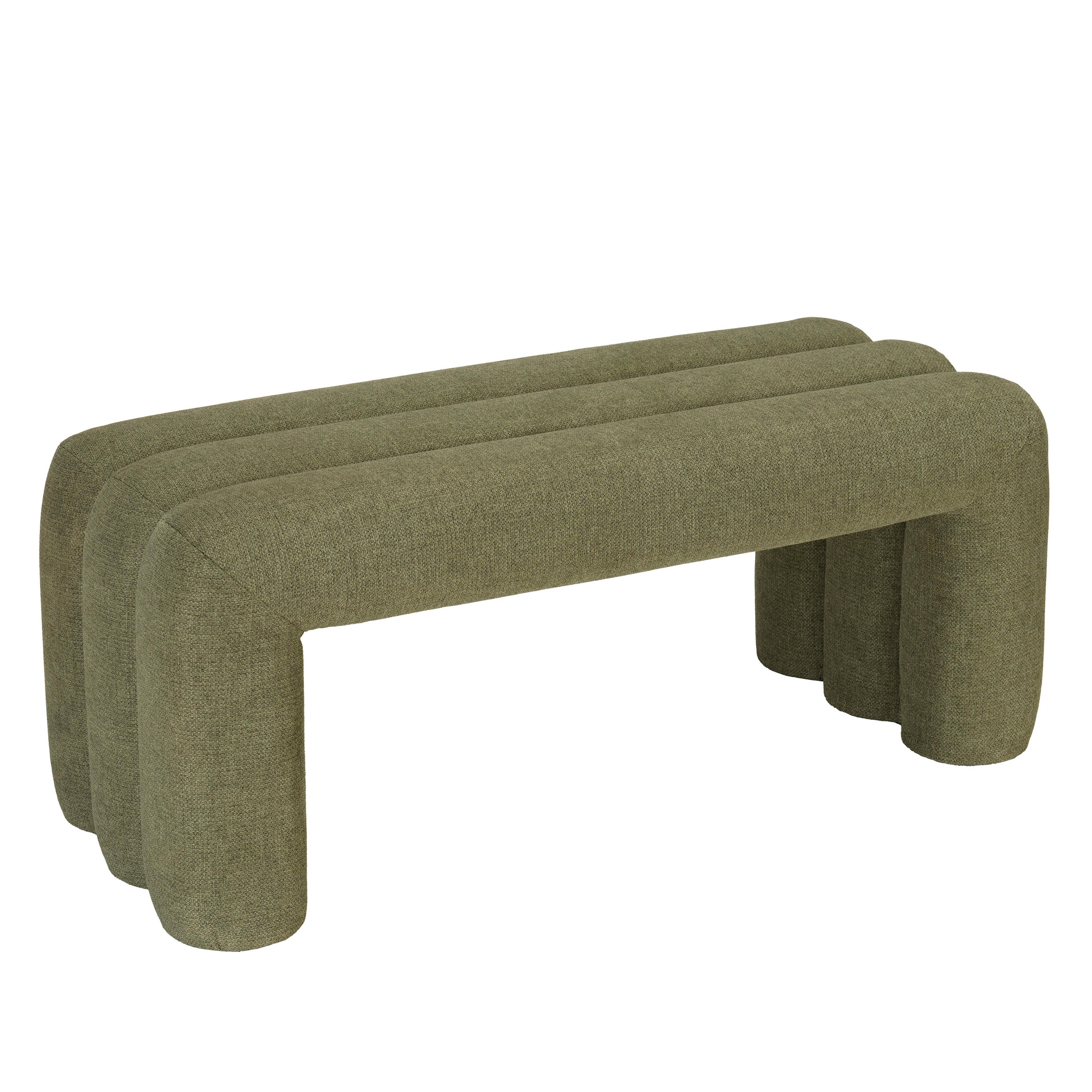 Banc en tissu vert CASTILLE