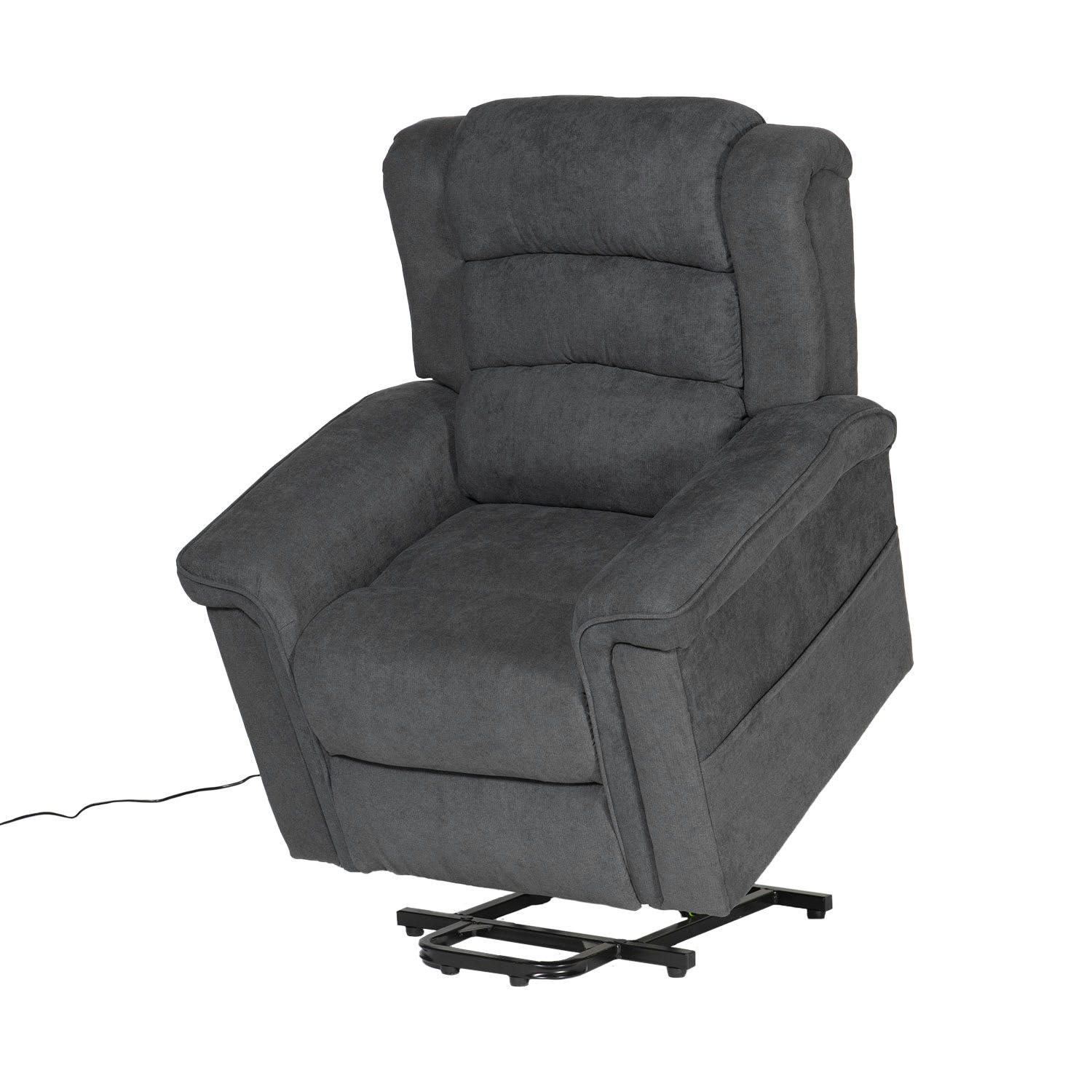 BERNIE - Fauteuil électrique inclinable en tissu gris