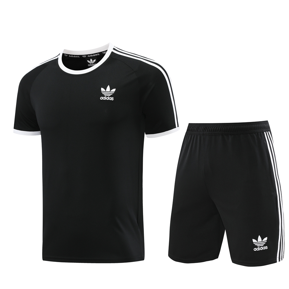 Adidas Short Sleeve Training Jersey Set - AD07- Black