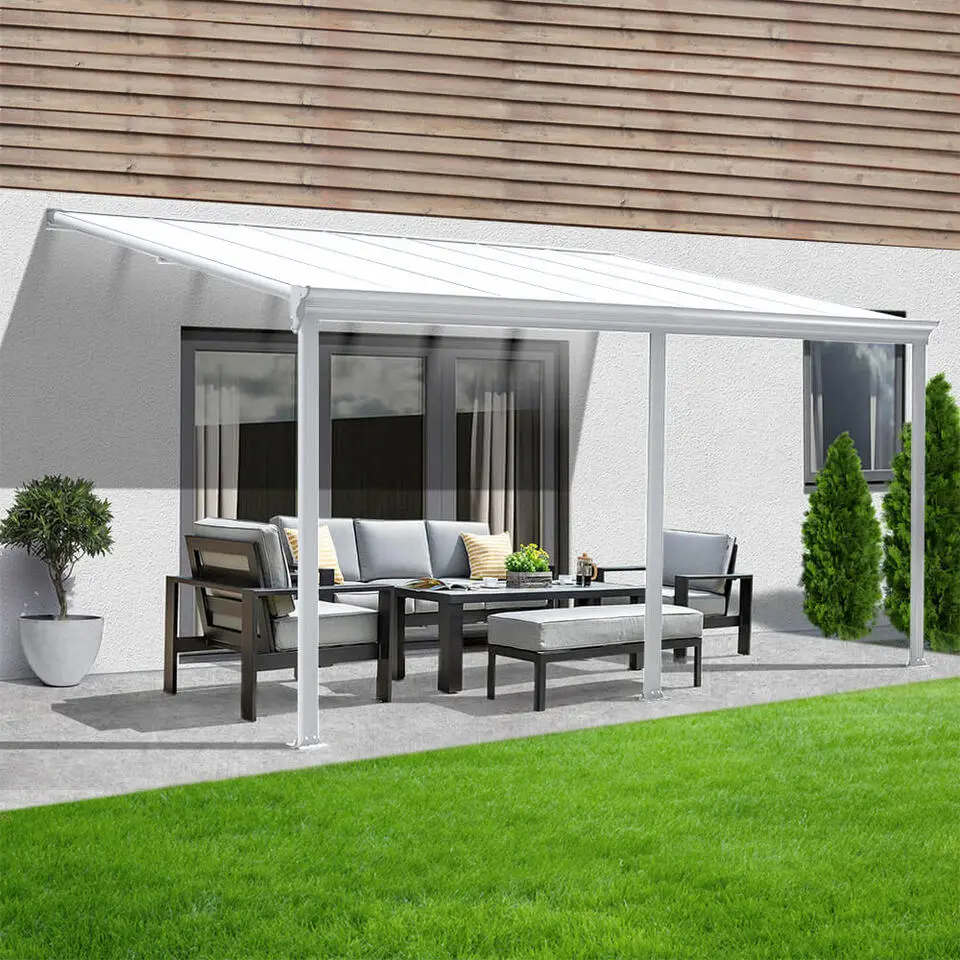 HOME DELUXE terrasoverkapping SOLIS wit 496 / 503 x 300 / 303 x 278 / 226 cm