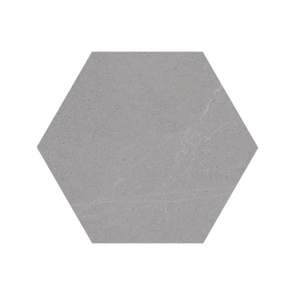 Carrelage sol / mur hexagonal effet pierre SEINE HEXAGONO GRIS