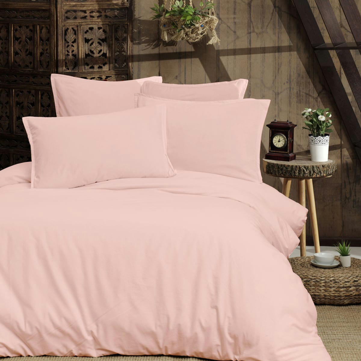 STUDIO - Housse de couette en coton  poudre 140x200 cm