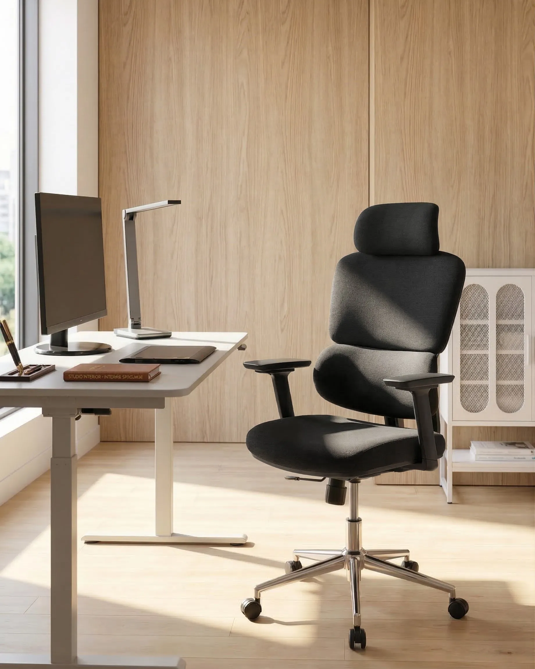 Office Chair VISCOUNT Fabric Black