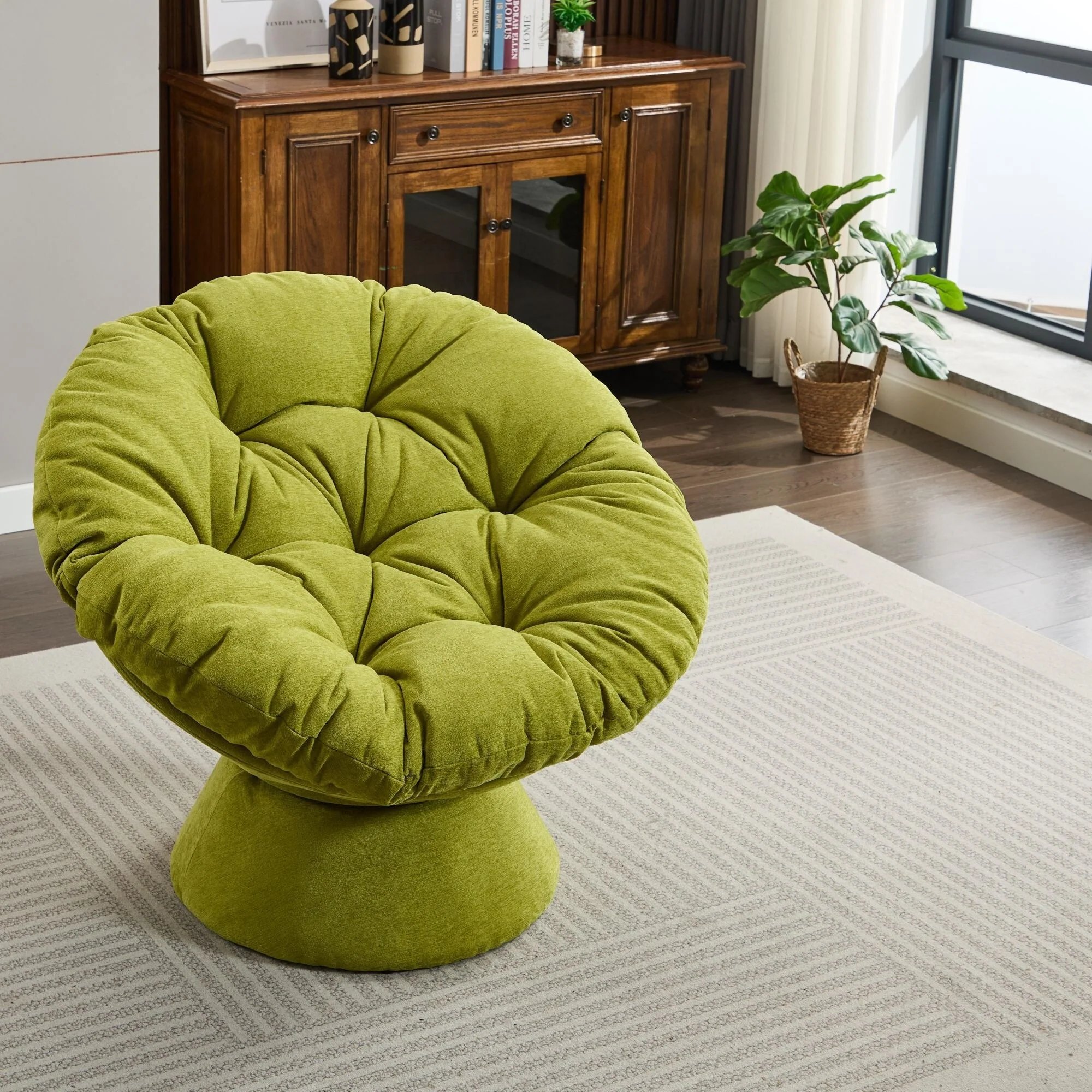 Sleek and chic creative swivel chair