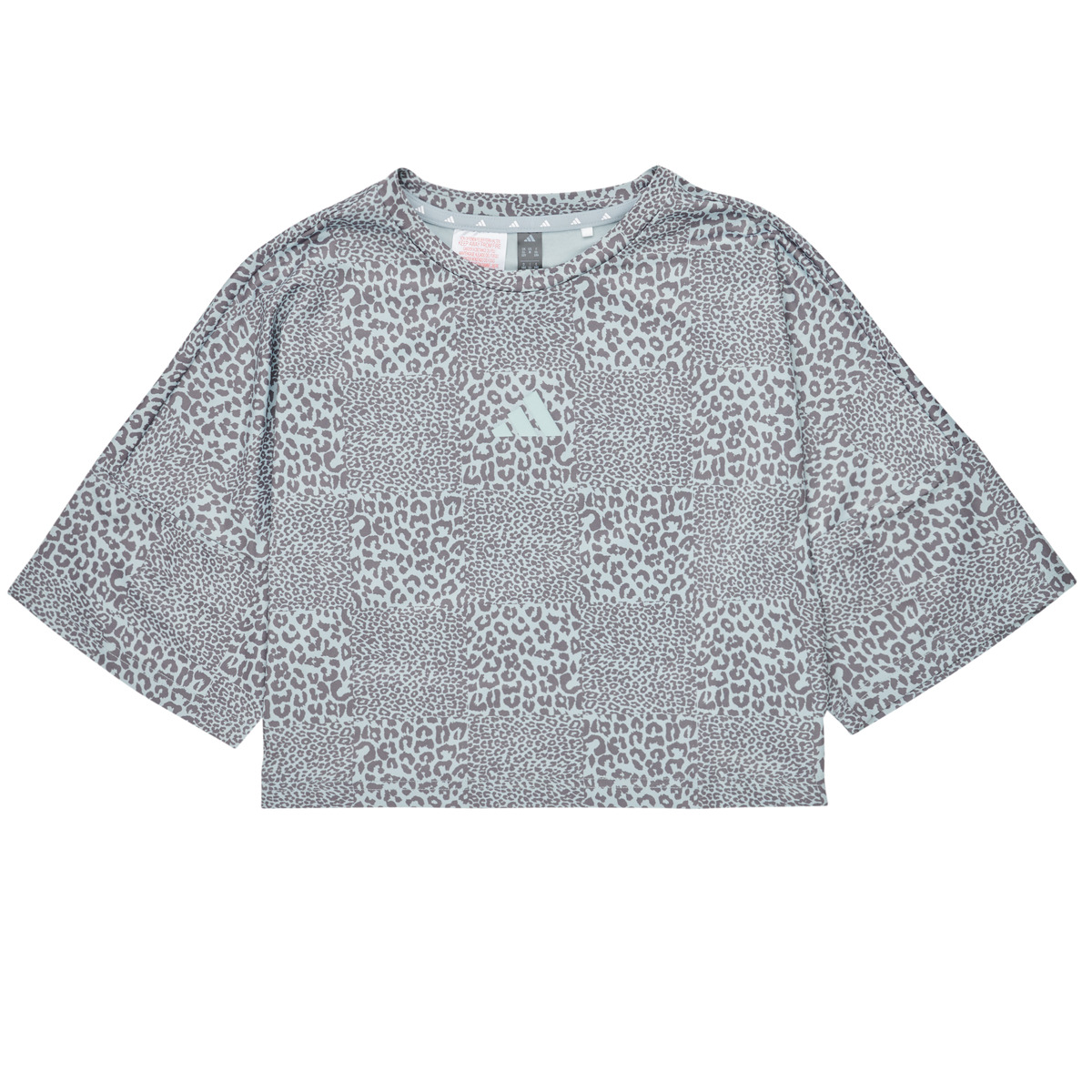 adidas - Future Icons All Over Printed T-Shirt - Grey / Leopard