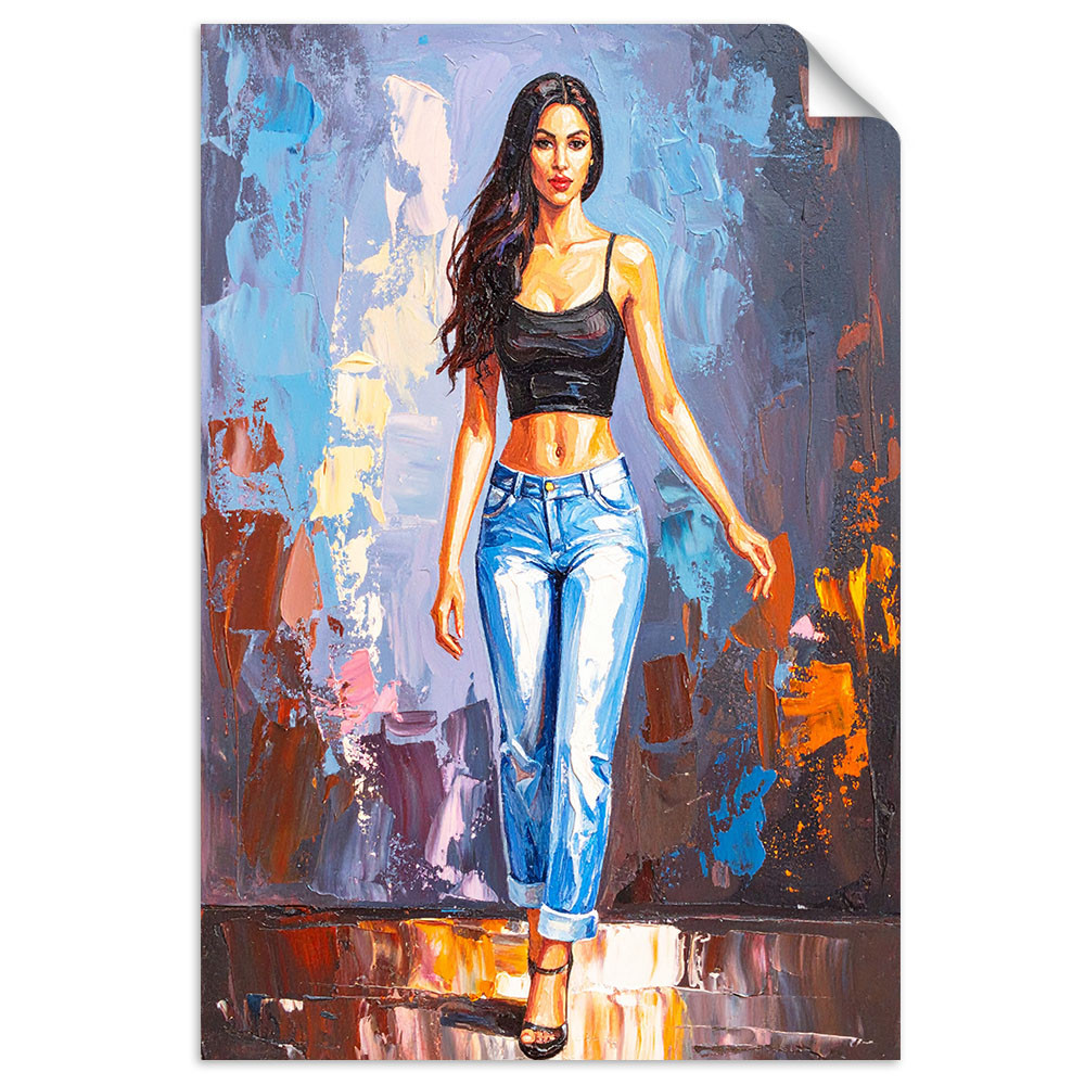 Naklejka na ścianę Feeby Kobieta w jeansach 20x30