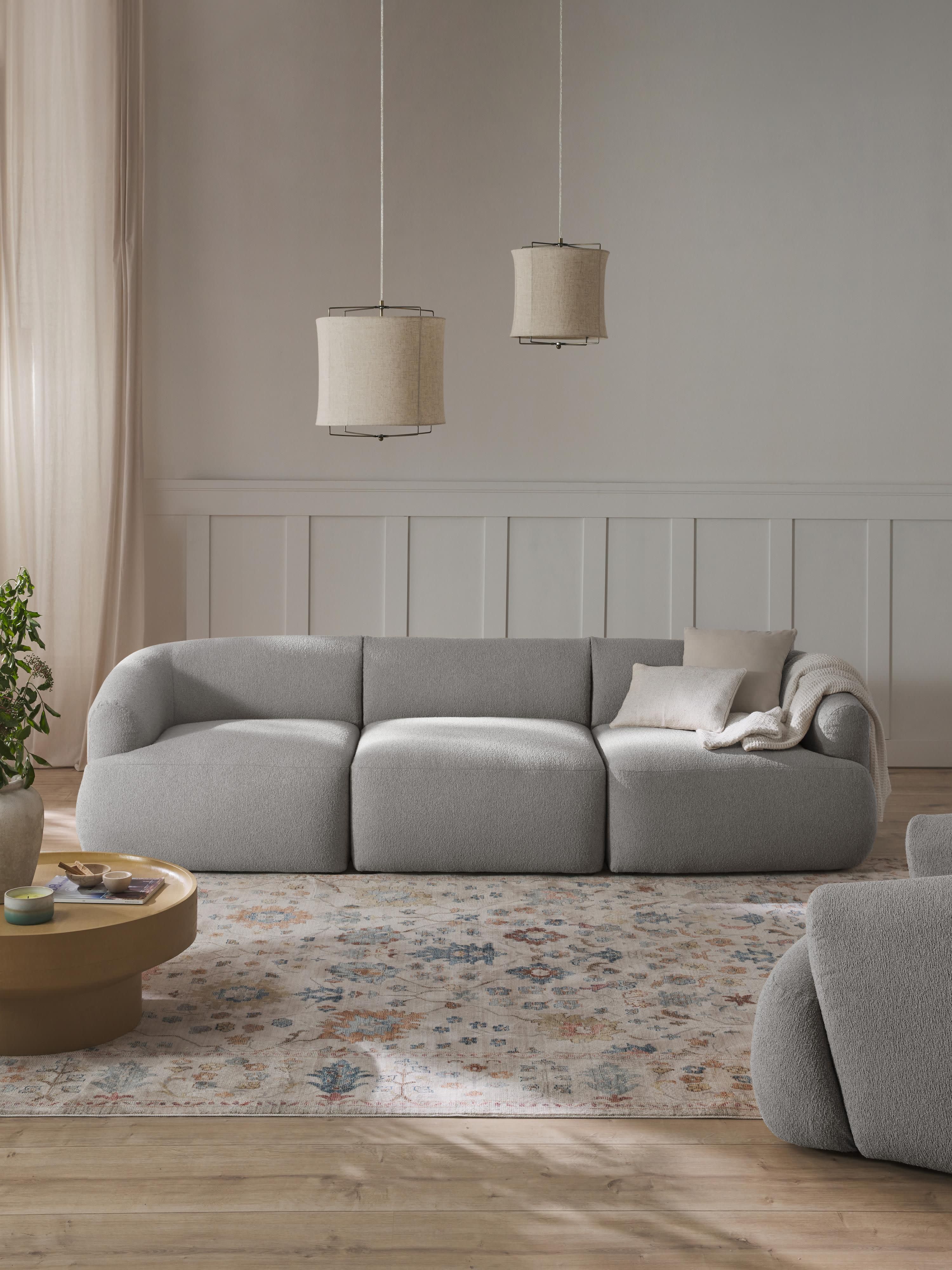 Modulares Bouclé-Sofa Sofia (3-Sitzer)