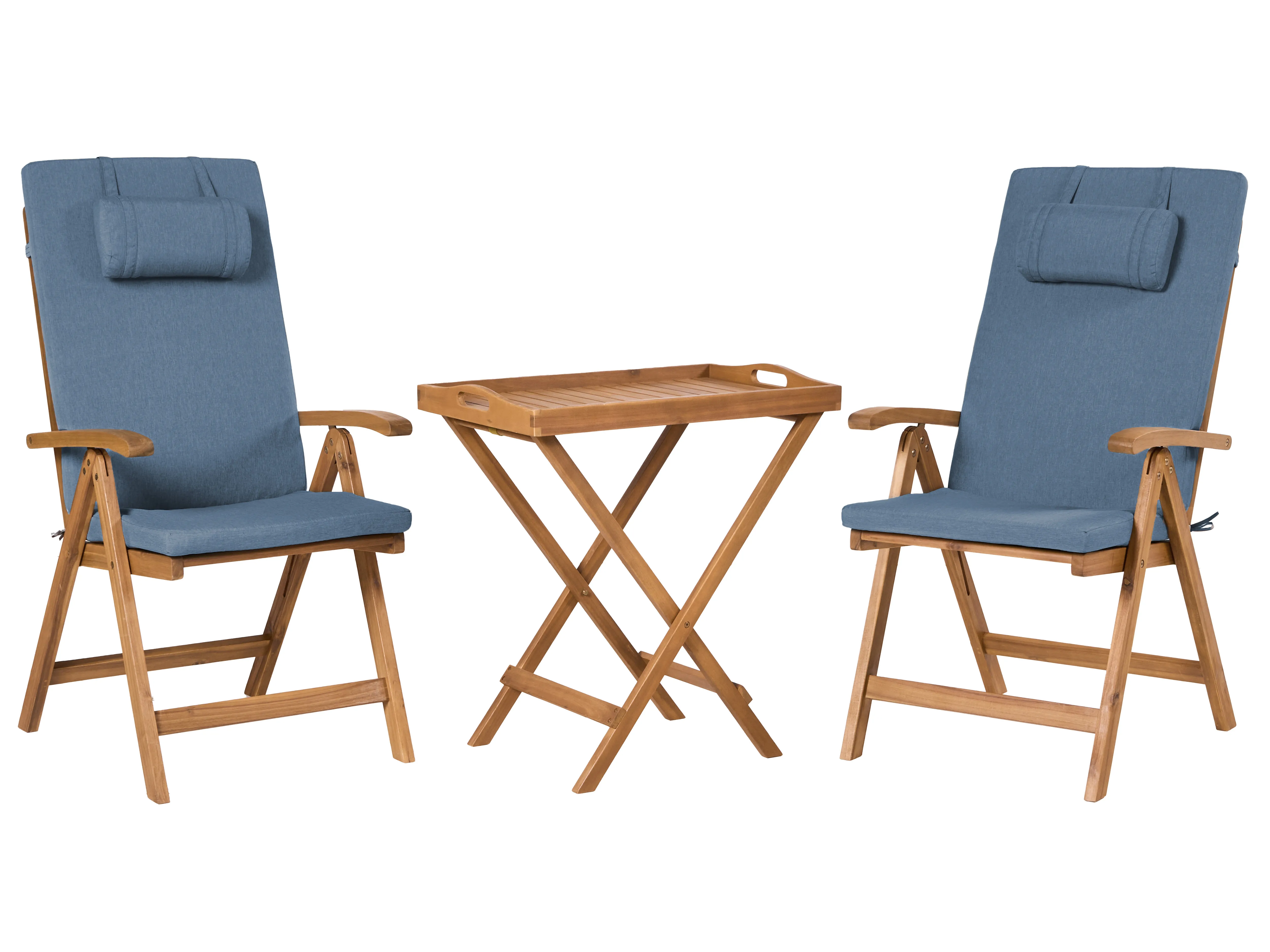 Bistro Set JAVA PREMIUIM Acacia Wood Blue