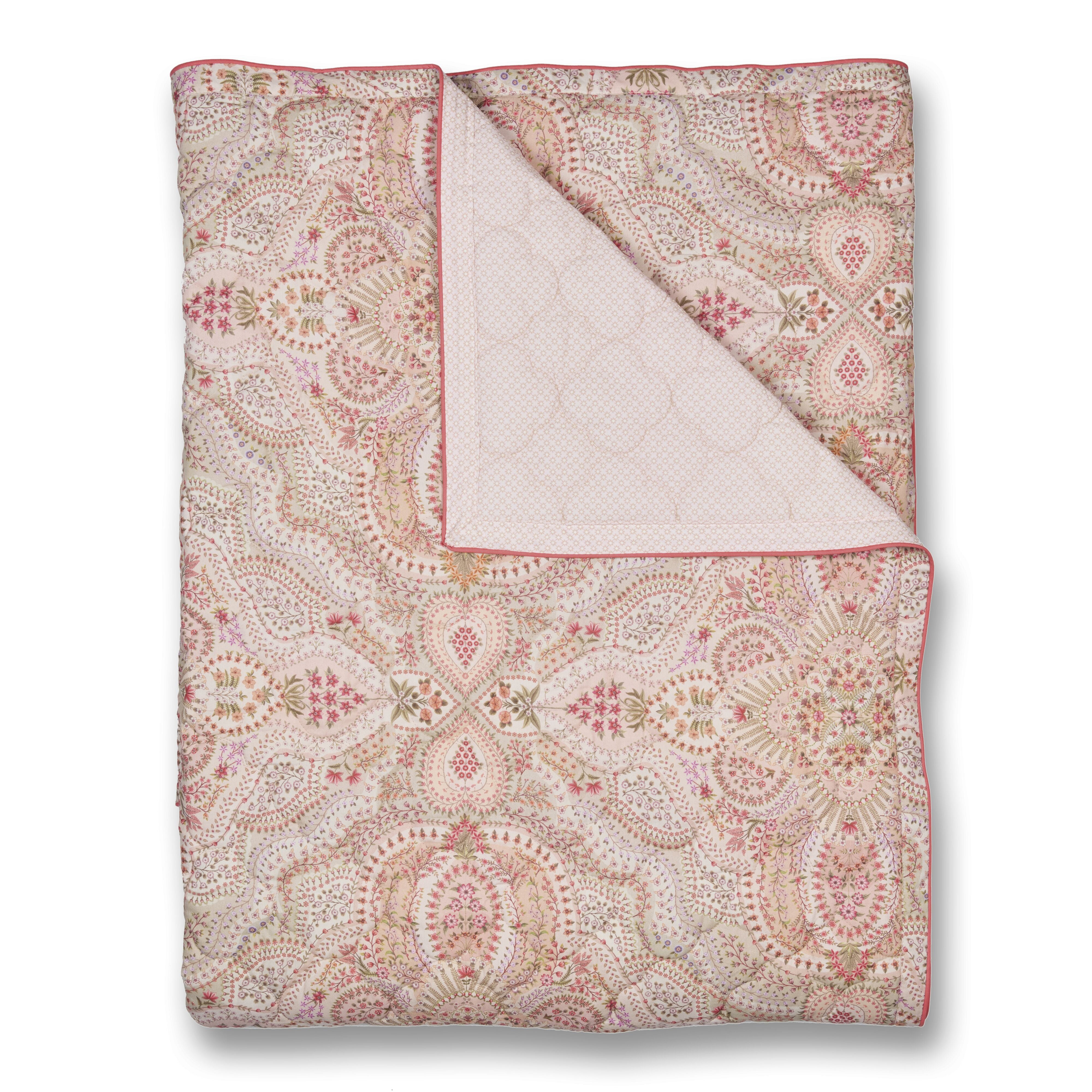 Pip Studio Moon Flower Quilt - 180 x 260 cm - Licht roze
