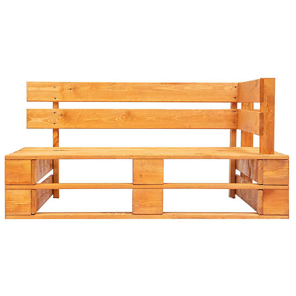 Banc de jardin meuble de patio bois marron Helloshop26