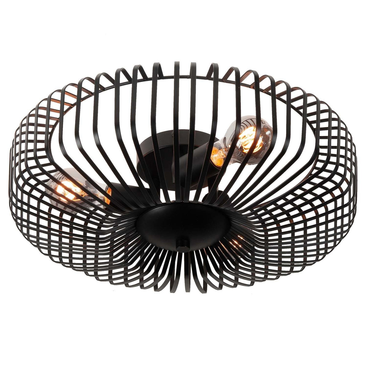 Highlight plafondlamp Nino - 3 lichts - 45 x 14.5  cm - zwart