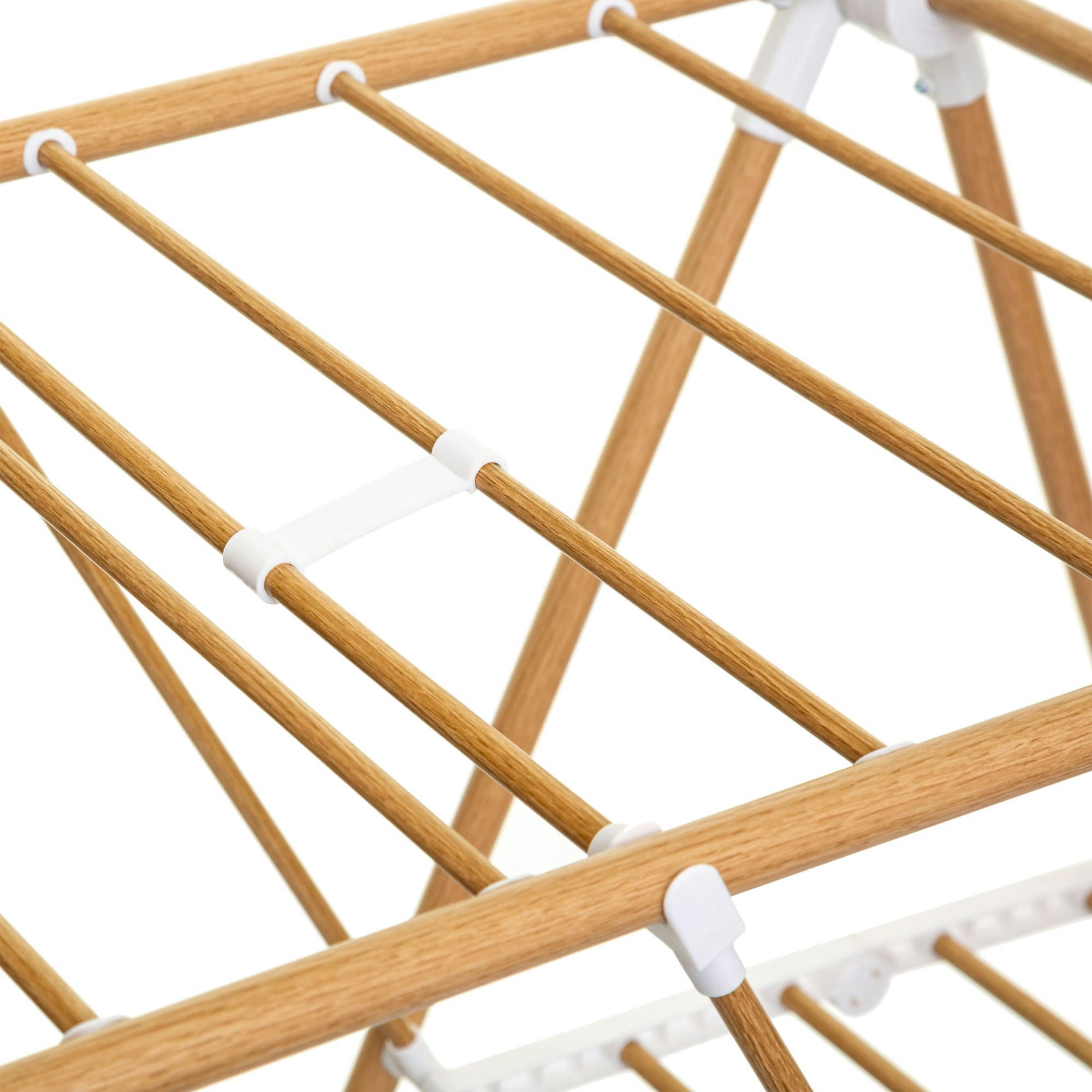 - Étendoir à linge pliable en métal effet bois