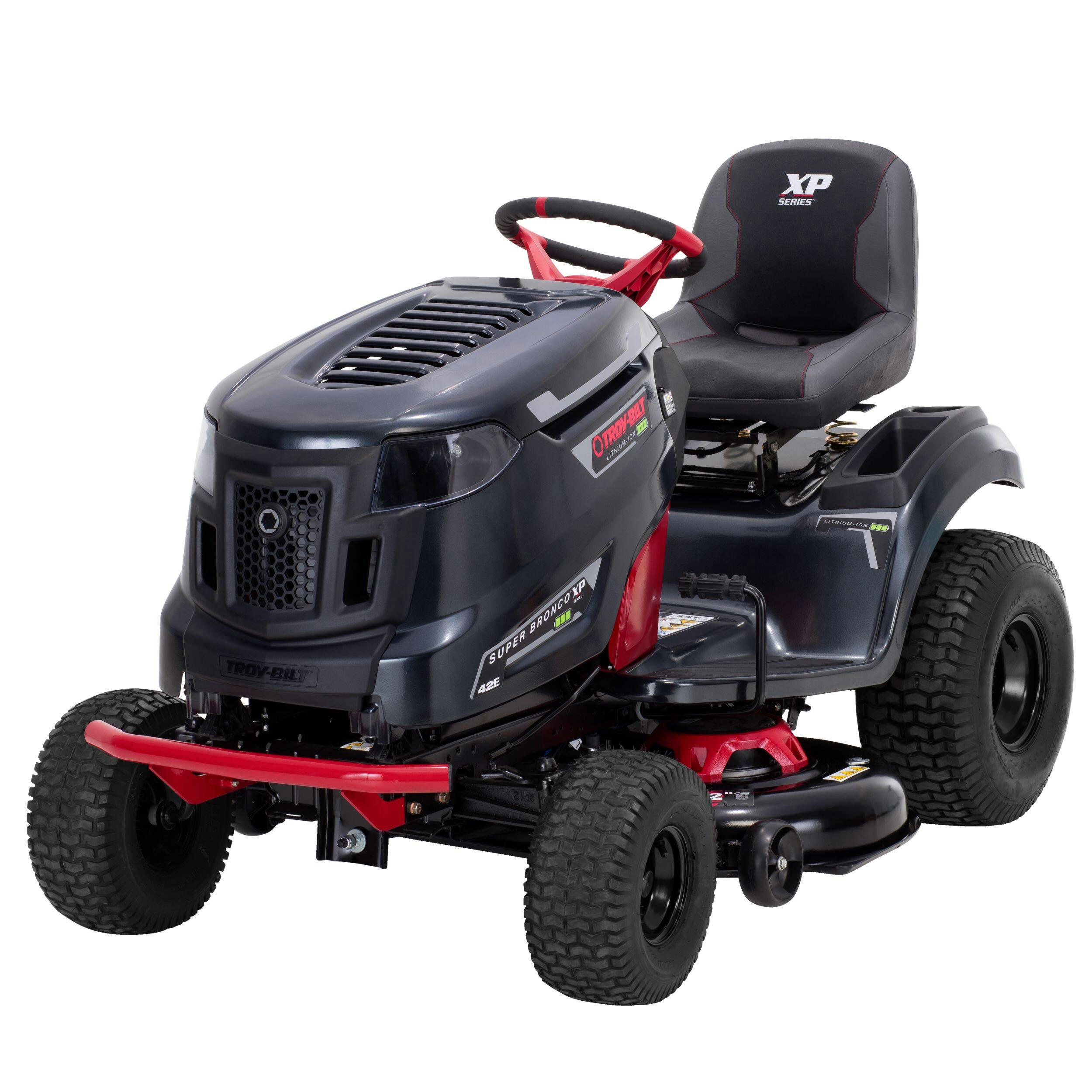 Troy-Bilt 56V Lithium-Ion Electric Riding Lawn Tractor, 42-in