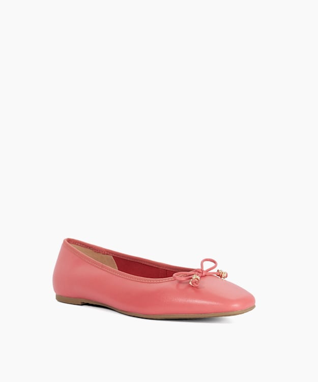 Hennie Pink - Brown Leather Ballet Flats
