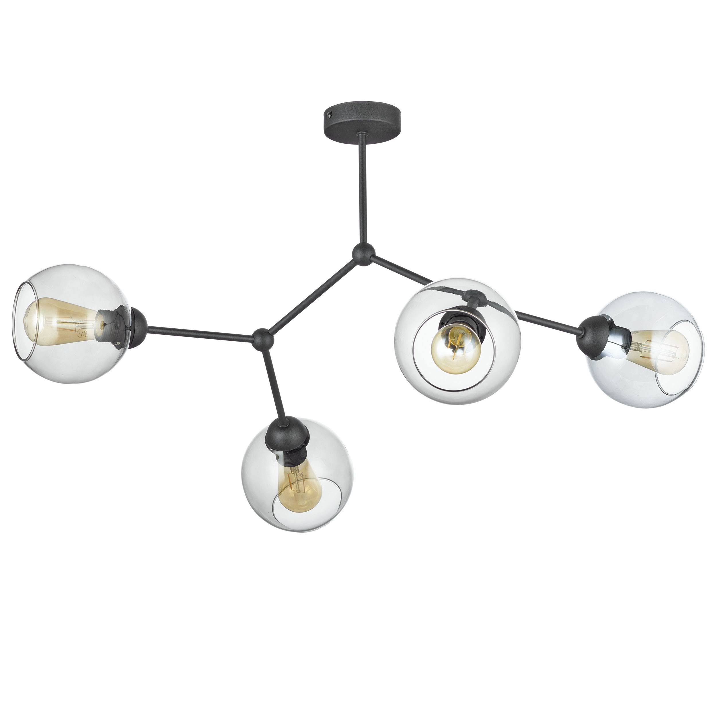 FAIRY lampa sufitowa 4 pł czarna