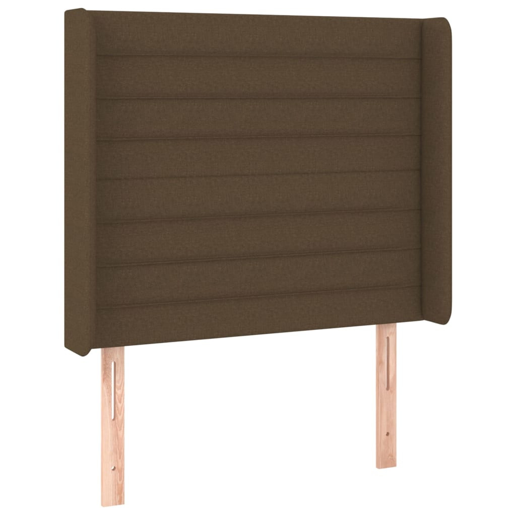 VidaXL wezgłowie Brąz 93 x 16 x 118/128 cm Tkanina