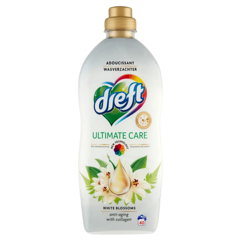 Adoucissant 1L Dreft Ultimate Care White Blossoms 40 lavages